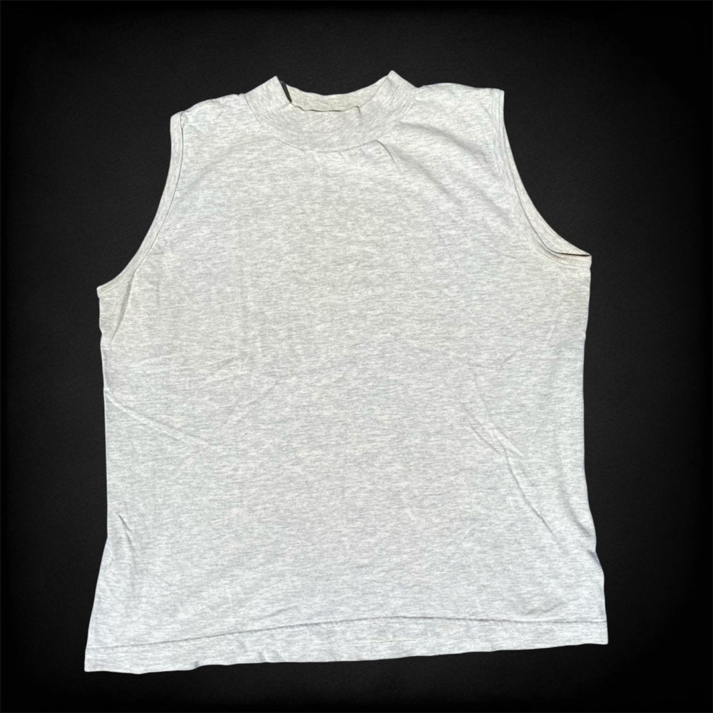 Vintage 90s Naturals by Penmans Sleeveless Mock Neck Light Grey Sleeveless Top